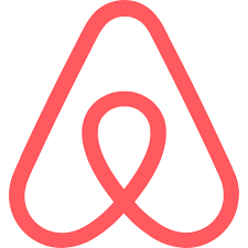 Logo Airbnb et lien vers notre annonce publiée sur la plate-forme O.T.A.